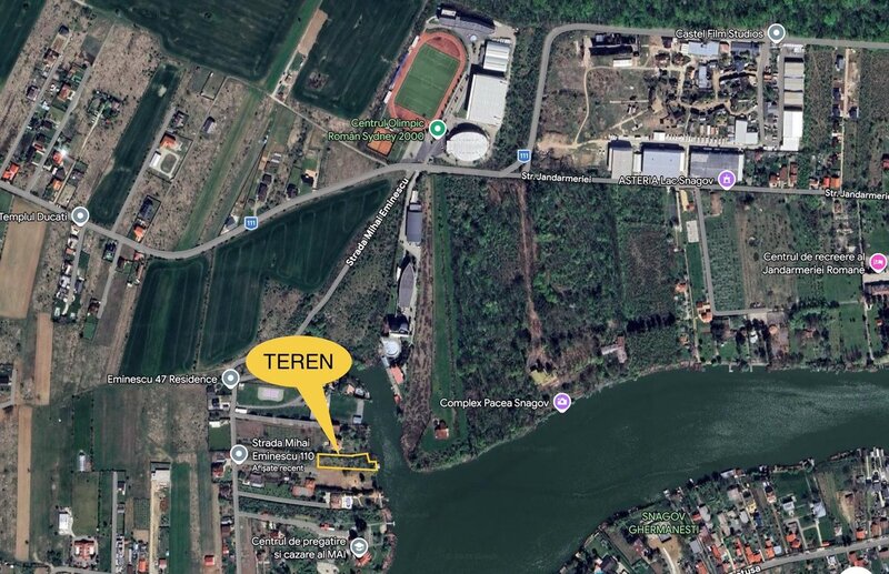 Snagov  teren rar pe lac Snagov  2.000 mp  ponton + garaj barca - autorizatie